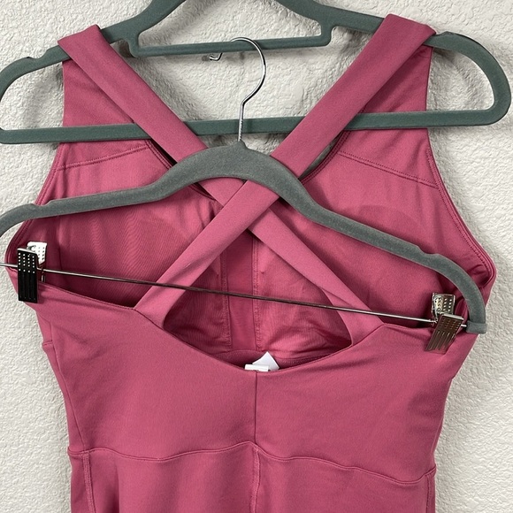 SOLD - New Alo Yoga Airbrush Physique Onesie Mars Clay Mauve Romper Lounge Sz L - Picture 7 of 14